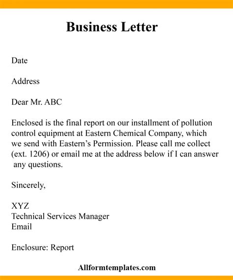 Business Letter Writing Examples | All Form Templates