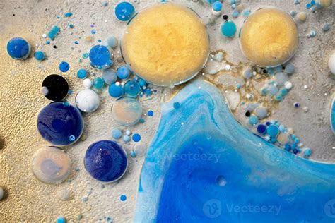 Acrylic Paint Balls Abstract Texture Bright Colors Fluid Flowing