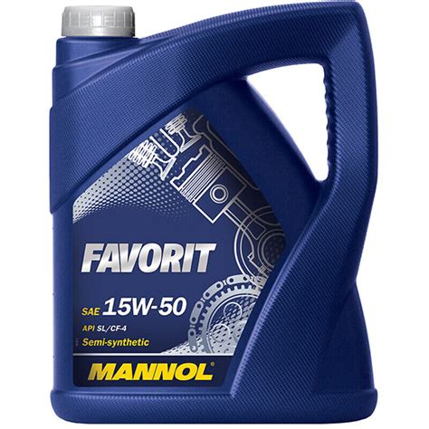 10L MANNOL Motoröl Favorit 15W 50 API SL CF CF 4 inkl Schlauch