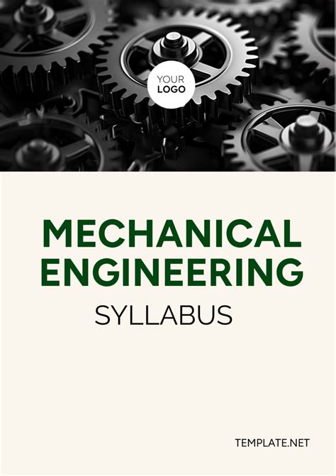 Mechanical Engineering Syllabus Template Edit Online And Download