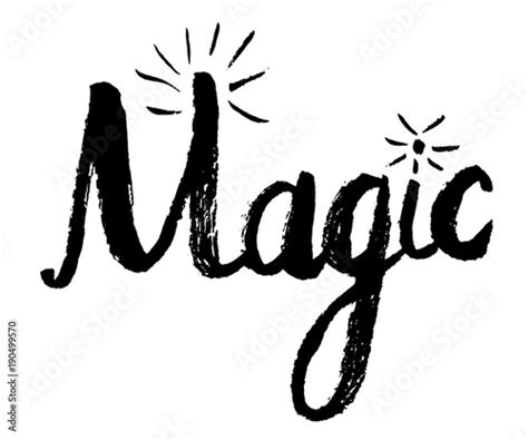 Magic Lettering Handmade Calligraphy Hand Drawn Drawing Text Vector