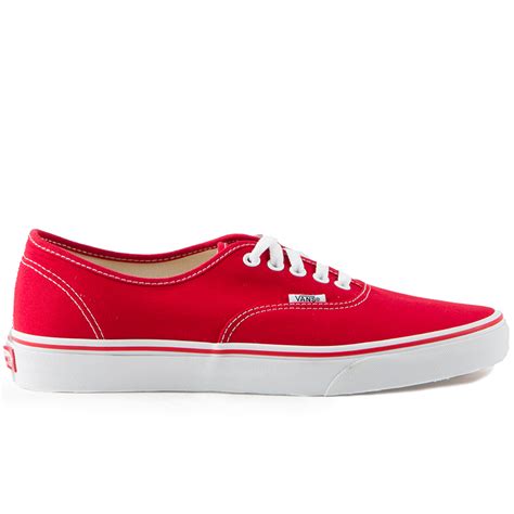 Vans Classics Authentic Red Mens Shoes Thalia Surf Shop