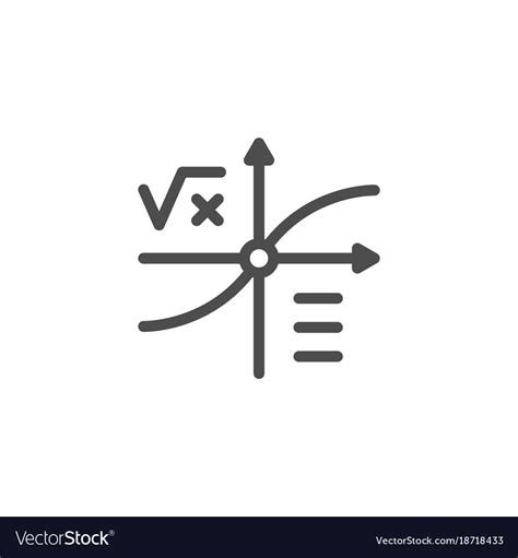 Mathematical Graph Line Icon Royalty Free Vector Image