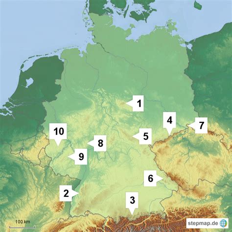 Stepmap Gebirge F Landkarte F R Deutschland