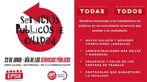 23 de junio Día de los Servicios Públicos UGT