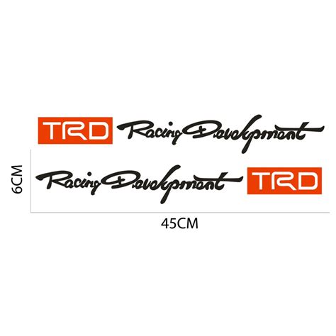 2PCS Trd Racing Development Stickers Toyota Car Stickers Stiker Trd