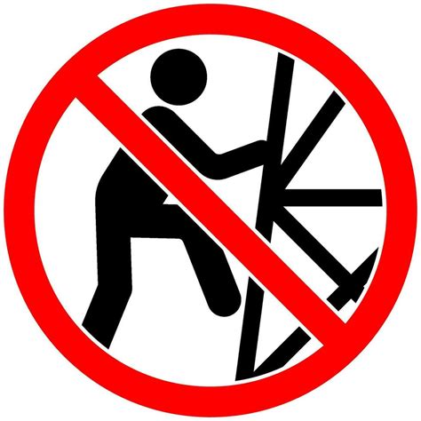 Prohibition Sign Do Not Climb Tower Symbol 25732266 Vector Art At Vecteezy