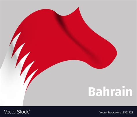 Background With Bahrain Wavy Flag Royalty Free Vector Image