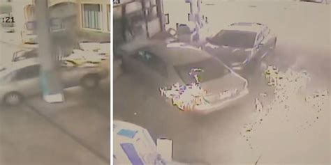 Car Slams Into Gas Station Bursts Into Flames Fox News Video