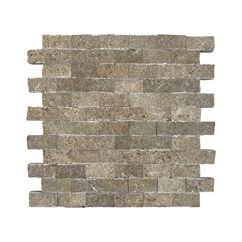 Noche Travertine Split Face Pyramids Tiles And Stone