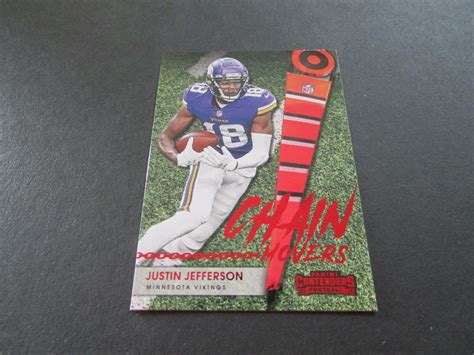 Contenders Football Justin Jefferson Chain Movers Card Cm Jje Ruby