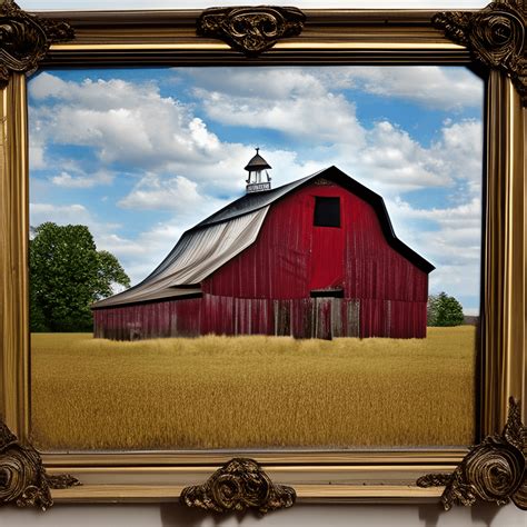 Old Rundown Barn With Pasture Fine Art · Creative Fabrica
