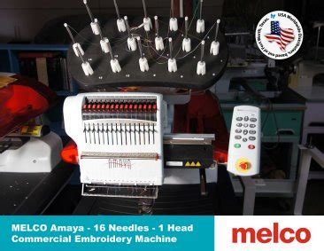 MELCO AMAYA 1 Head 16 Needles Commercial Embroidery Machine