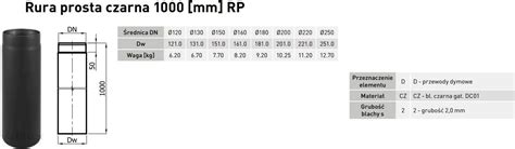 System Kominkowy Darco Rura Spalinowa Czarna Fi M Mm Spk