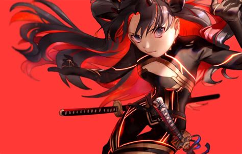 Wallpaper Girl Katana Rin Tohsaka Fate Grand Order Images For