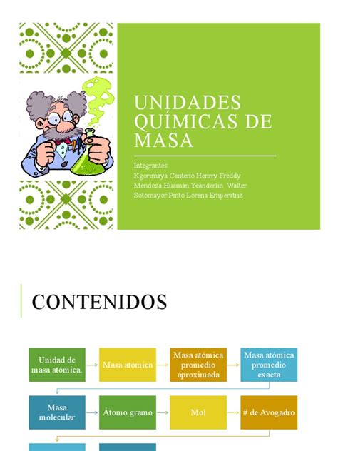 Unidades Químicas De Masa átomo Mol Masa Atómica Y Sus Aplicaciones Pdf Mole Unidad