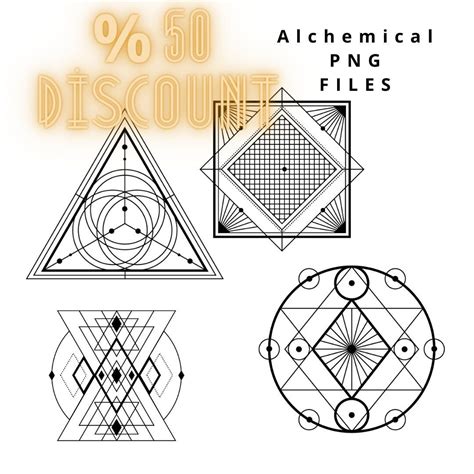 alchemical symbols png collection  high resolution vector images