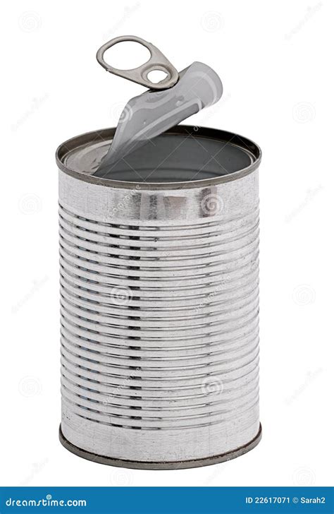 Open Tin Can Isolated Over White Background Stock Image Image 22617071