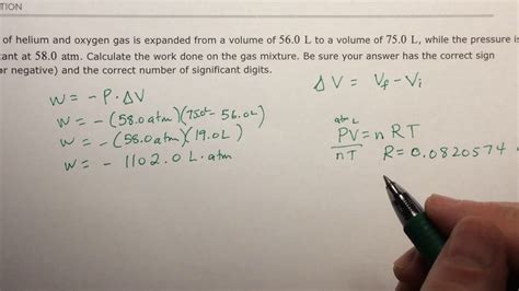 Aleks Calculating Pressure Volume Work Youtube