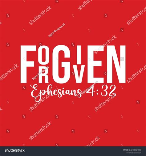 Forgiven Ephesians Christian Boho Minimalist Design Stock Vector