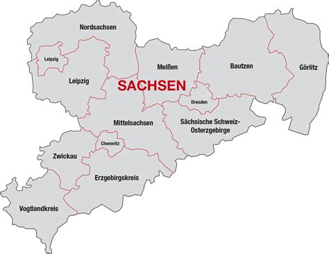 Deutschlandkarte Sachsen Mit Landkreisen