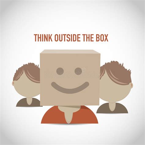 Creative Group Think Outside The Box Stock Vector Illustration Of