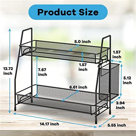 Spispi Bathroom Organizer Countertop Spice Rack Organizer For Cabinet