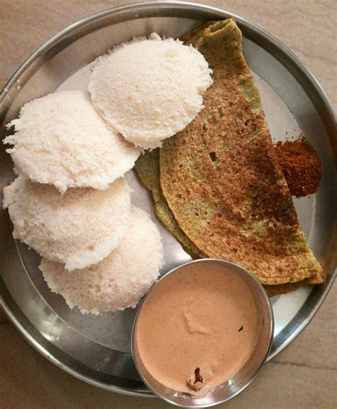 Tempting Breakfast Andhra Style Idli And Moong Dosa With Tomato