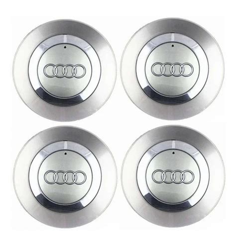 Pcs Mm Audi Gray Wheel Center Caps Hubcaps Rim Caps Emblems Badges