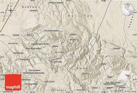 Shaded Relief Map of Santa Eulalia