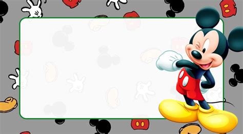 Etiqueta Escolar Para Preencher Mickey Mouse Imprima A Etiqueta