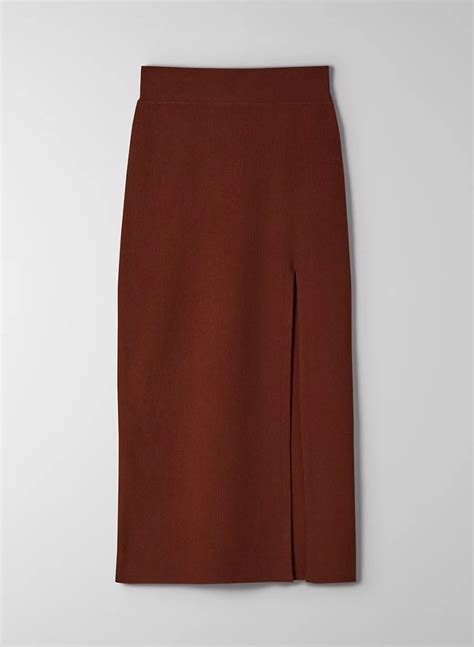 Wilfred New Knit Slit Skirt Aritzia Intl