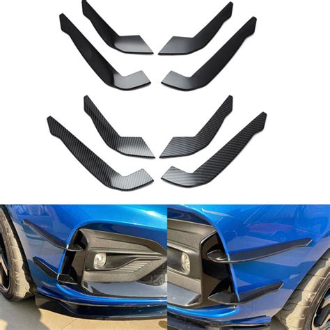 Car Front Bumper Side Blade Trim Fender Canard Wing Bumper Lip Fin