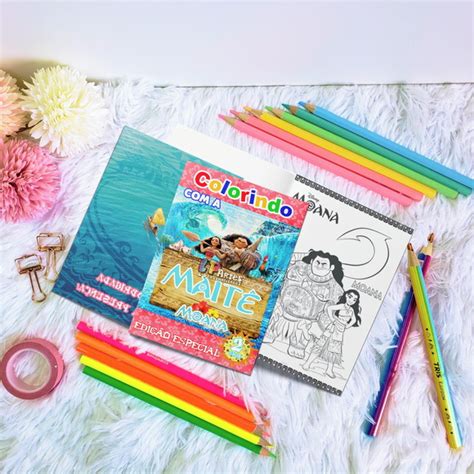 Livro De Colorir MOANA Elo7 Produtos Especiais