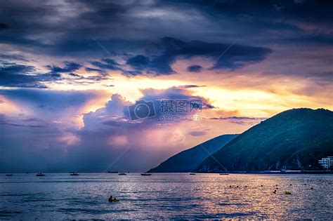 大海 夕阳高清图片下载 正版图片500345271 摄图网