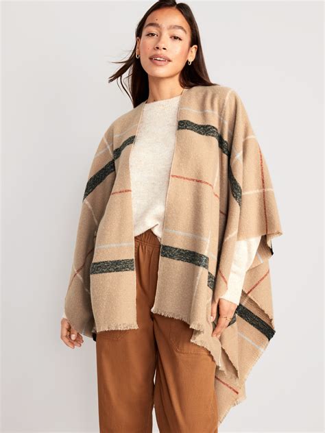 Flannel Poncho For Women Old Navy