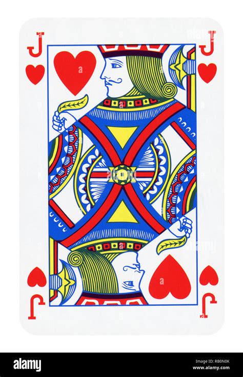 Jack of Hearts playing card - isolated on white (clipping path included ...