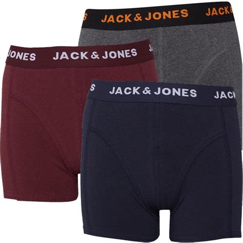 Buy Jack And Jones Boys Three Pack Solid Trunks Navy Blazerport Royale