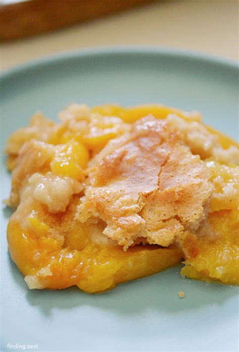 Easy Peach Cobbler with Canned Peaches and Bisquick - Finding Zest