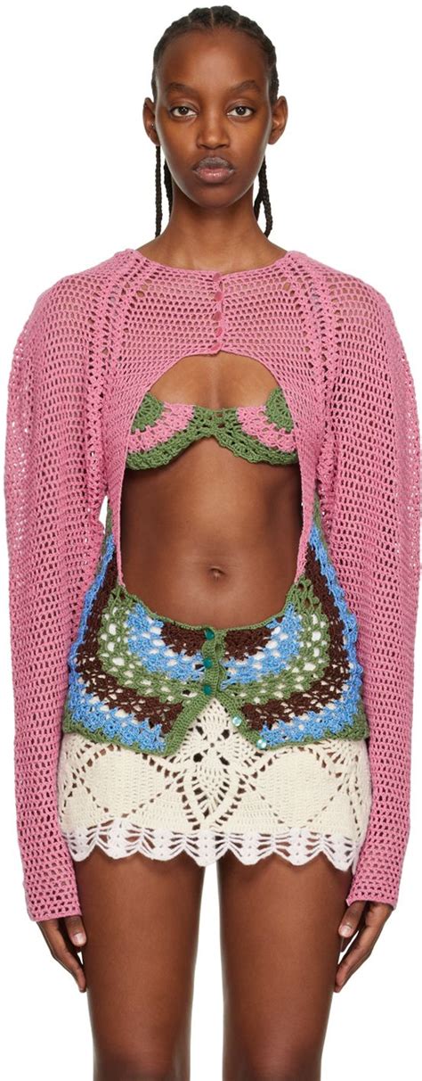 Katya Zelentsova SSENSE Exclusive Pink Blouse Crochet Clothes