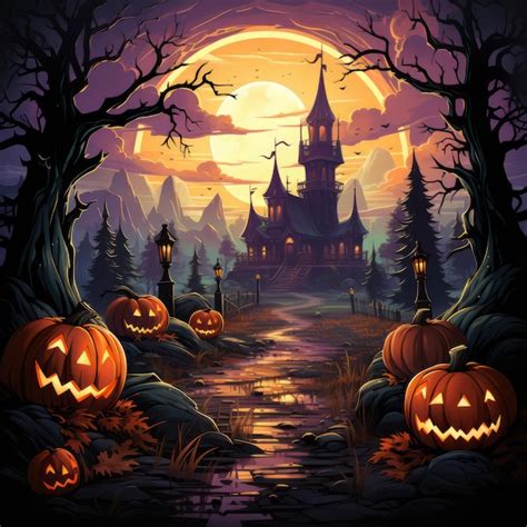 Premium Ai Image Realistic Halloween Art Design