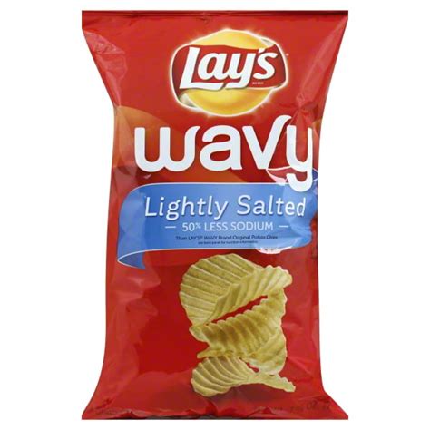 Lay S Wavy Lightly Salted Potato Chips 7 75 Oz Walmart