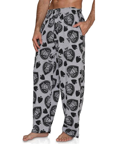 Mens Fun Pants Lounge Pajama Pants Boxers Adult Sleepwear Ace Of