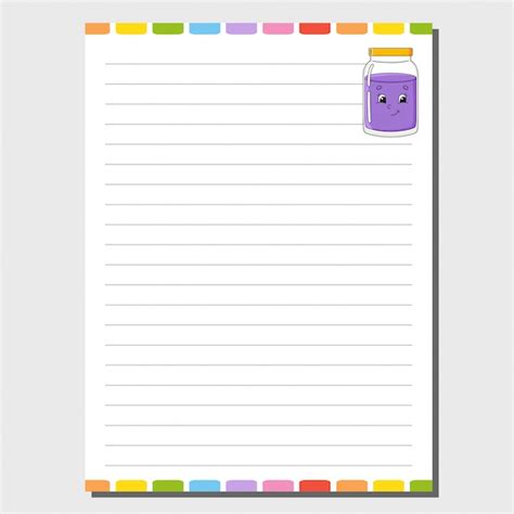 Premium Vector Sheet Template For Notebook Notepad Diary