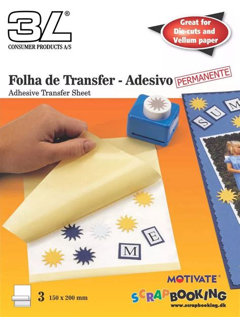 Folha De Transfer Adesivo Caixa Unidades Plastificar