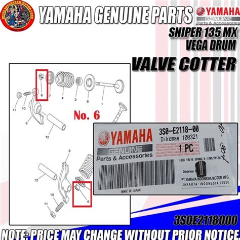 SNIPER 135 MX VEGA DRUM SZ150 VALVE COTTER YGP Genuine 3S0 E2118 00