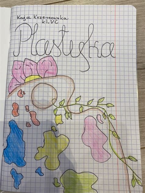 Pierwsza Strona Zeszytu Plastyka In 2024 School Book Covers Sketch