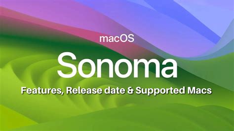 Macos 14 Sonoma Features Release Date And Supported Devices My Tablet