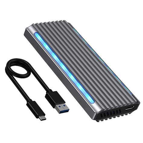 husxh M.2 NVME SATA External SSD Adapter Aluminum Alloy Solid State ...