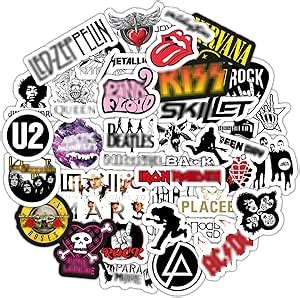 Amazon BulbaCraft Classic Rock Stickers 36pcs Rock And Roll